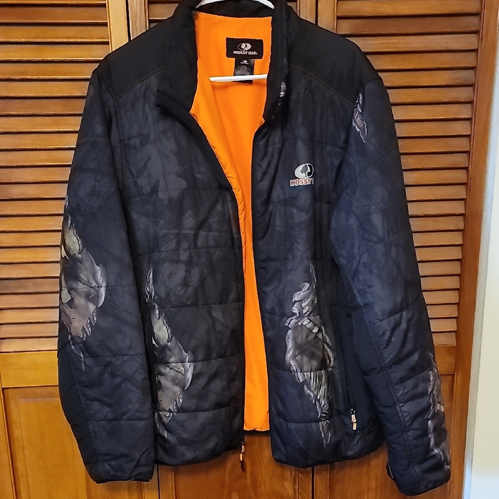 Men's Camo Jacket with Orange Lining